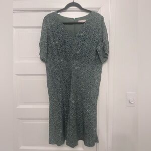 Loft Green Patterned Dress